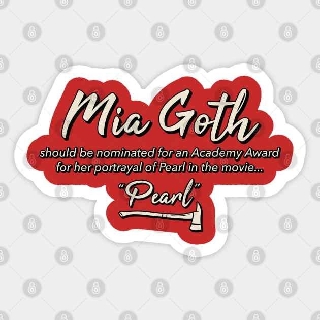 Mia Goth should be nominated for Pearl Sticker by BMOVIEMANIA